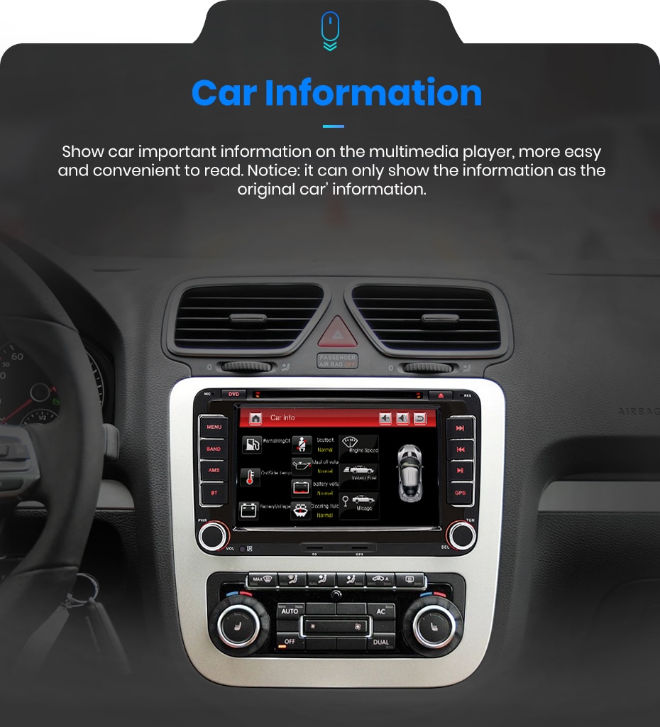2 Din Android Car DVD Player GPS Multimedia Navigation Autoradio For VW  Volkswagen Skoda Polo Golf Passat B6 B7 Tiguan Stereo From Otolampara,  $99.67