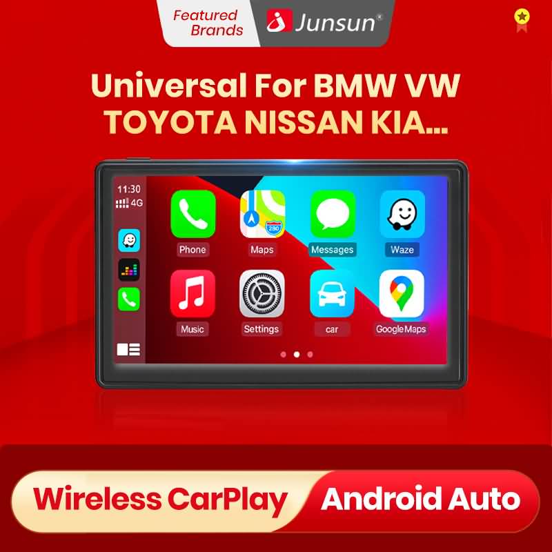 Junsun Wireless CarPlay Android Auto Radio for GOLF 6 2008-2016 Car  Multimedia Player GPS 2 din autoradio