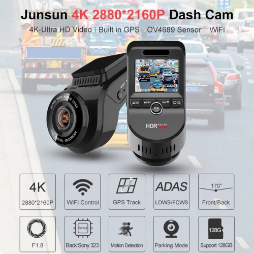 Buy Junsun 4K Ultra HD WiFi Car Dash 